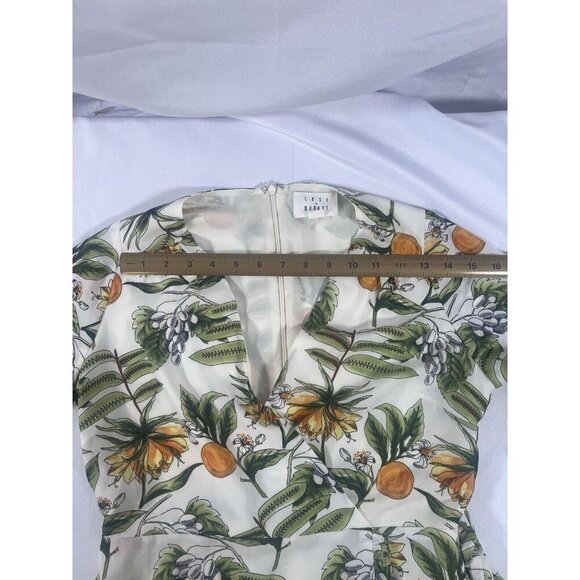 LOST + WANDER Limonada Citrus Print Ruffle Mini Dress Medium - Picture 9 of 9